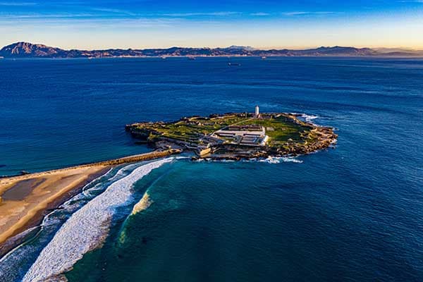 Tarifa shore at dawn